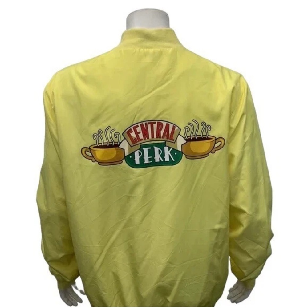 Friends TV Show Central Perk Bomber Jacket Yellow XL Unisex